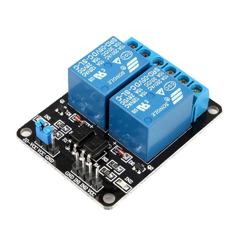 New 2 Channel 5V Relay Module Shield Relay Expansion Board for Arduino