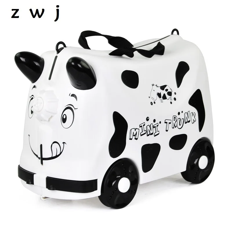 

Kids Toys Trolley Suitcase boys girls Luggage Bag Wheels Travel Case Children's Scooter Suitcase