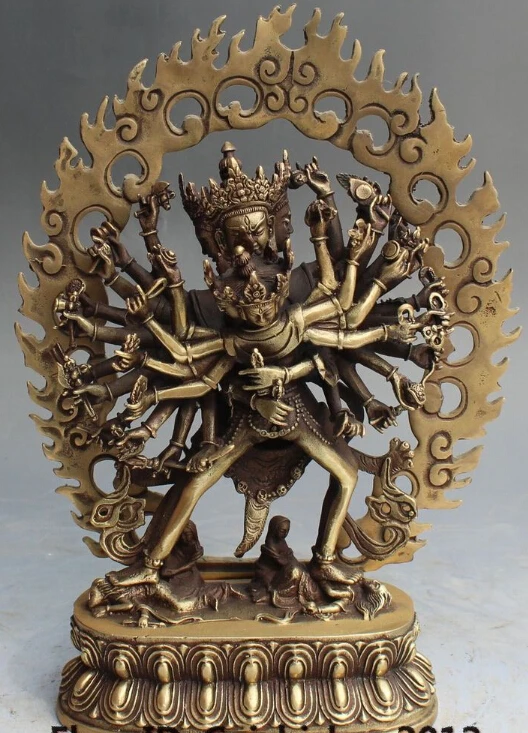 

13" Tibet Buddhism Bronze Vajra Vajrapani Vajrayogini Vajravarahi Buddha Statue