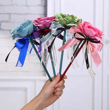

10pcs new creative ballpoint pen, bow tie ribbon flower pen wedding advertisement pen.