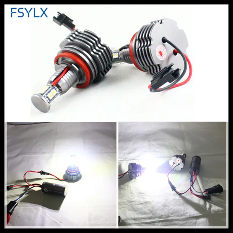 FSYLX H8 80 Вт Светодиодный Маркер ангельские глазки для BMW E87 E82 E92 E70 E90 E91 E60 E61 E63 E64 X5 X6