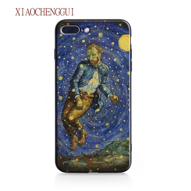 

Creativity Van gogh Abstract Art Pattern Tpu Soft Silicone Phone Case Cover Shell For Apple IPhone 5 5s SE 6 6s 7 8 Plus X