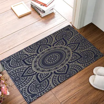 

Vintage Mandala Pattern Door Mats Kitchen Floor Bath Entrance Rug Mat Absorbent Indoor Bathroom Decor Doormats Rubber