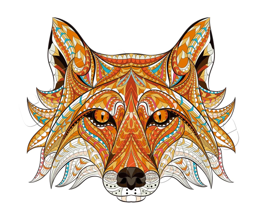 Fox Clothing Patches Heat Transfer Washable New Design Diy Accessory Badges Clothing Deco Iron-On Transfers  (1)