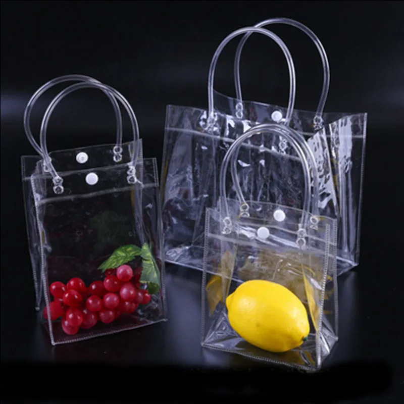 

Popular New Transparent Bag PVC Press Button Shoulder Handbag Bath Room Home Storage Organization Supplies