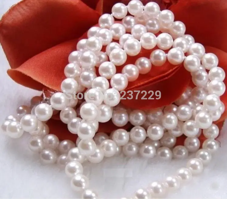 Hot sell Noble- SHIPPING&gt&gt&gt@@ Wholesale price S ^^^NATURAL AAA 7-8MM SOUTH SEA WHITE Round PEARL NECKLACE 50&quot | Украшения и