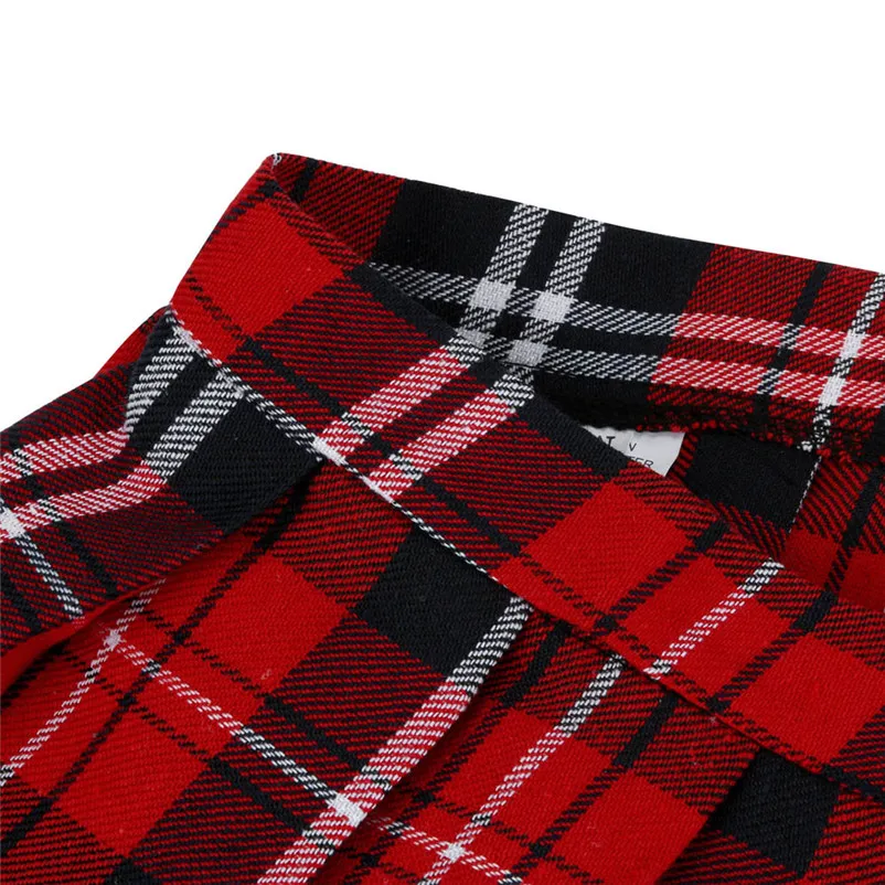 New Fashion 2018 Summer style skirts womens casual Scotland Plaid Checks School Uniform Pleated Skirt Cotton Femme Saia Y05#N (3)