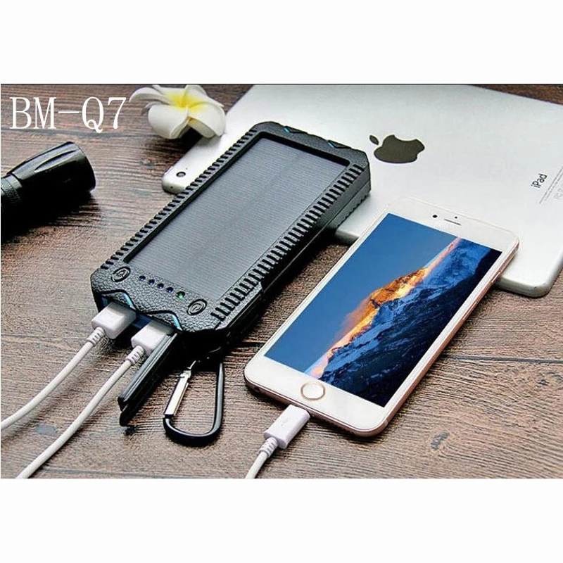 15000 мАч портативное солнечное зарядное устройство с двумя USB Внешнее солнечное зарядное устройство для Xiaomi Iphone samsung Phone
