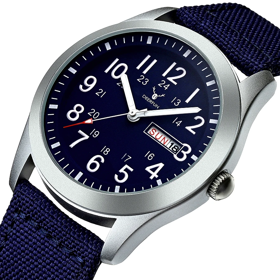 DEERFUN Sports Watches Men Luxury Brand Army Military Men Watches Clock Male Quartz Watch Relogio M
