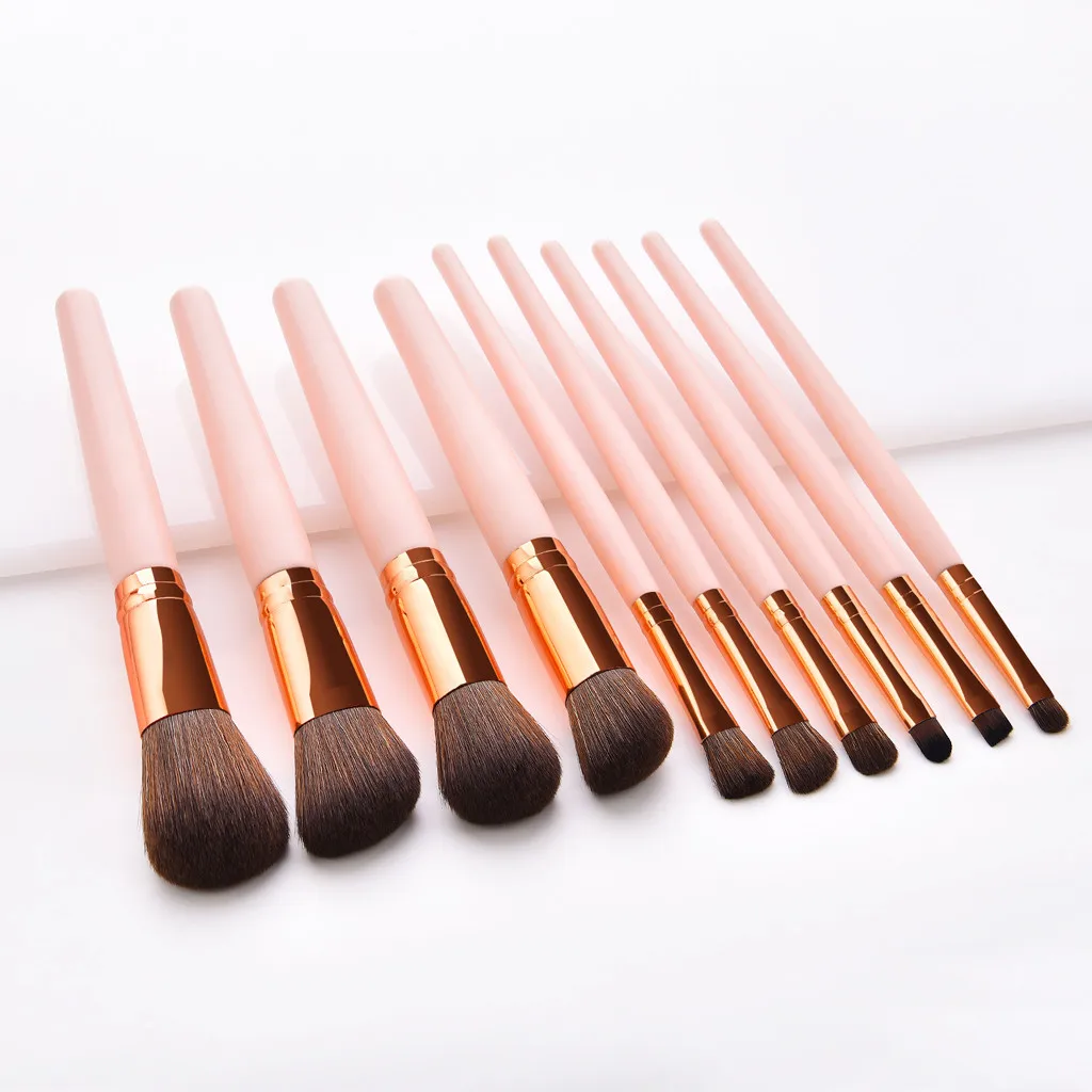 

10PCS Foundation Cosmetic Eyebrow Eyeshadow tools Makeup Brushes Set