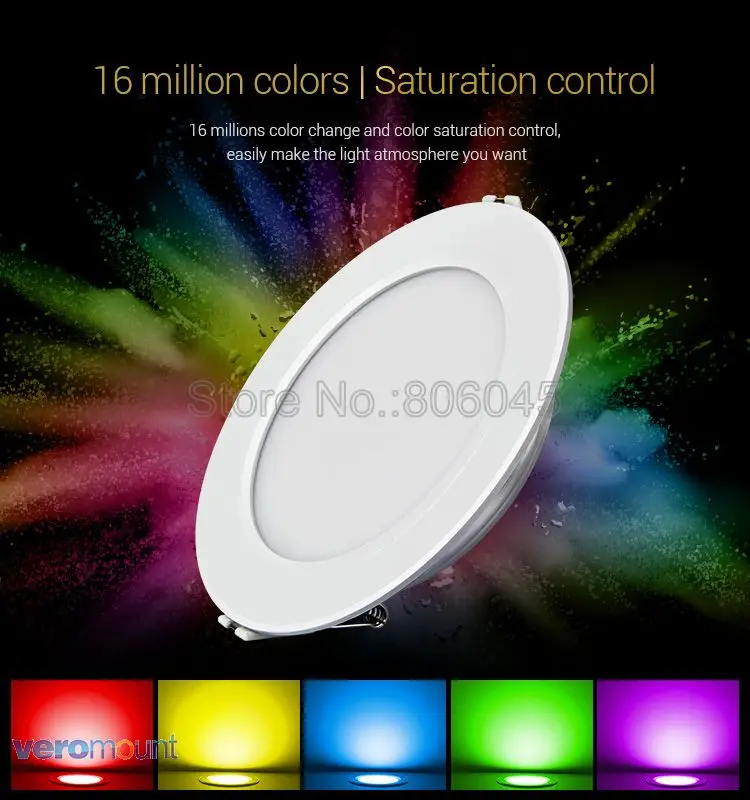 Milight 6W 9W 12W 15W 18W 25W RGB+CCT LED Downlight Ceiling Spotlight AC110V 220V FUT060 061 062 063 064 065 066 068 069