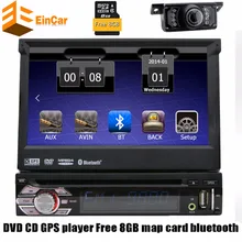 7 дюймовый Универсальный 1din Audioradio Dvd-плеер GPS Автомобильной Навигации автомобильный Мультимедийный плеер, Стерео + Bluetooth + DVD + SD + USB + GPS
