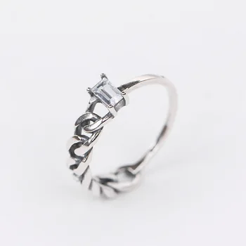 

L&P Genuine 925 Sterling Silver Adjustable Cuff Ring Jewelry Ring For Women Young Girl Zircon Punk and Trendy Fine Jewelry