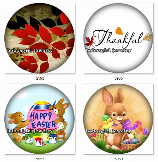 

SN1404 thanksgiving happy easter snap button Jewelry Charm photo glass cabochon