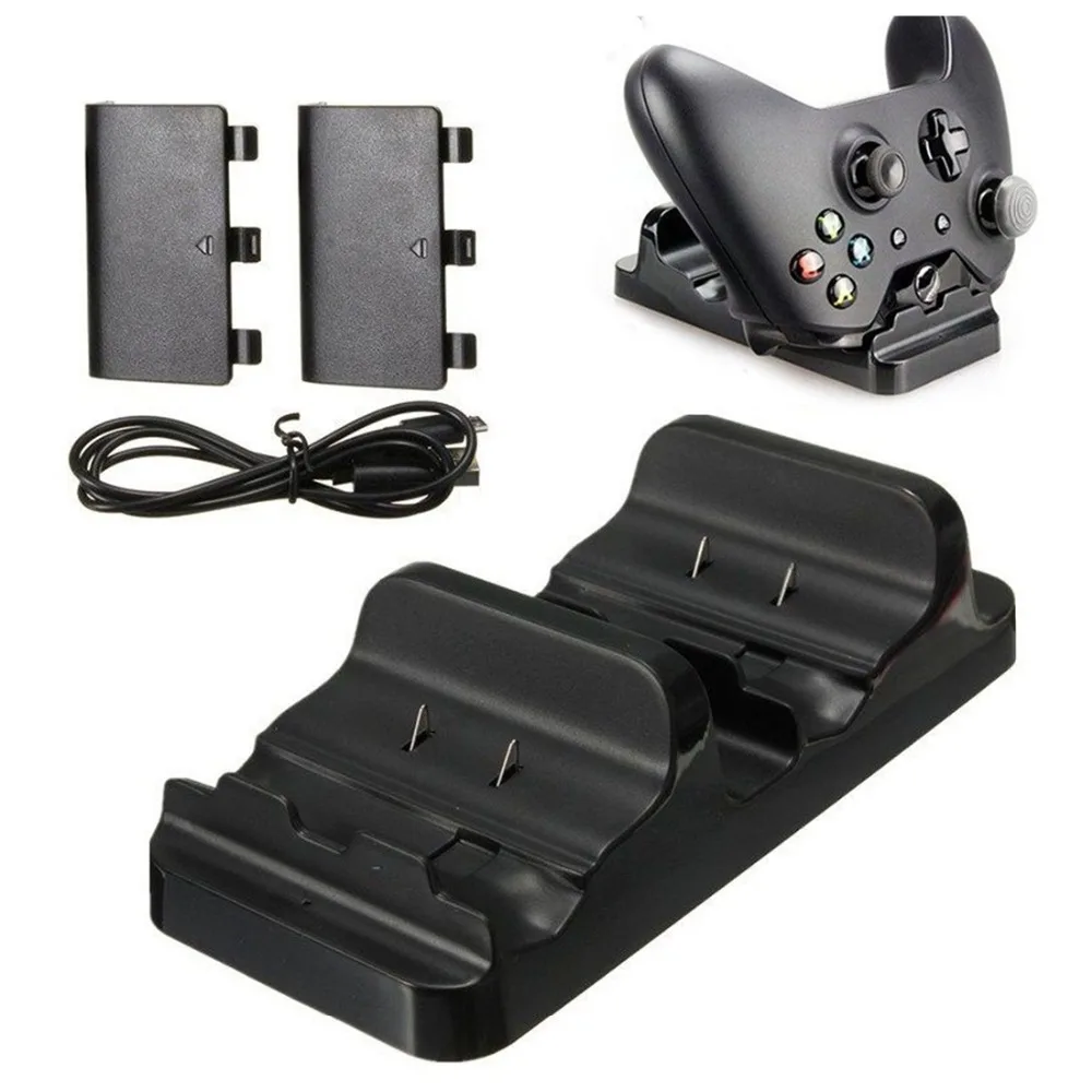 

Dual Charging Dock Station Charger with 2 Rechargeable Batteries Charger for XBOX ONE S X Gamepad