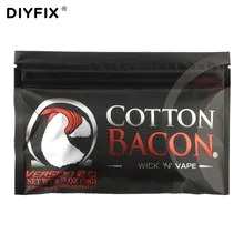 DIYFIX бекон хлопок Органический Хлопок фитиль для электронной сигареты Ремонтопригодный RDA RBA DIY атомайзер паровой хлопок нагревательная катушка провода
