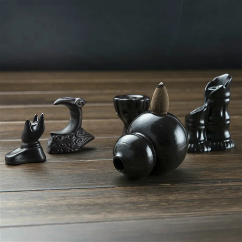 

F Kinds of Mini Type Ceramic Incense Censer Small Ornaments Backflow Sandalwood Burners Cone Holder