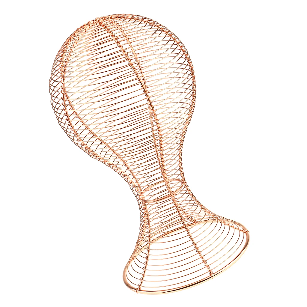 3 Colors Metal Wigs Hair Mannequin Head Hat Cap Display Holder Stand Tool Storage Rack for Shop Salon Home
