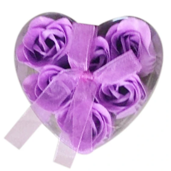 6 шт., фиолетовая Ванна для душа, мыло с лепестками роз, цветочное мыло