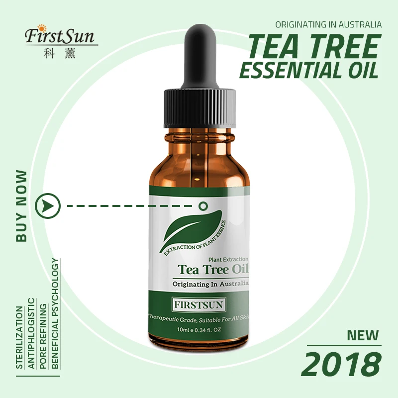 

Pure Tea Tree Essential Oil For Acne Treatment Anti-Wrinkle Grease Hydrating Oil-control Contractive Pore Facial-beauty Oil 10ml