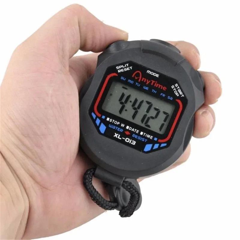 

New Sports Stopwatch Professional Handheld Digital LCD Sports Stopwatch Chronograph Counter Timer with Strap Top Quality Augn6