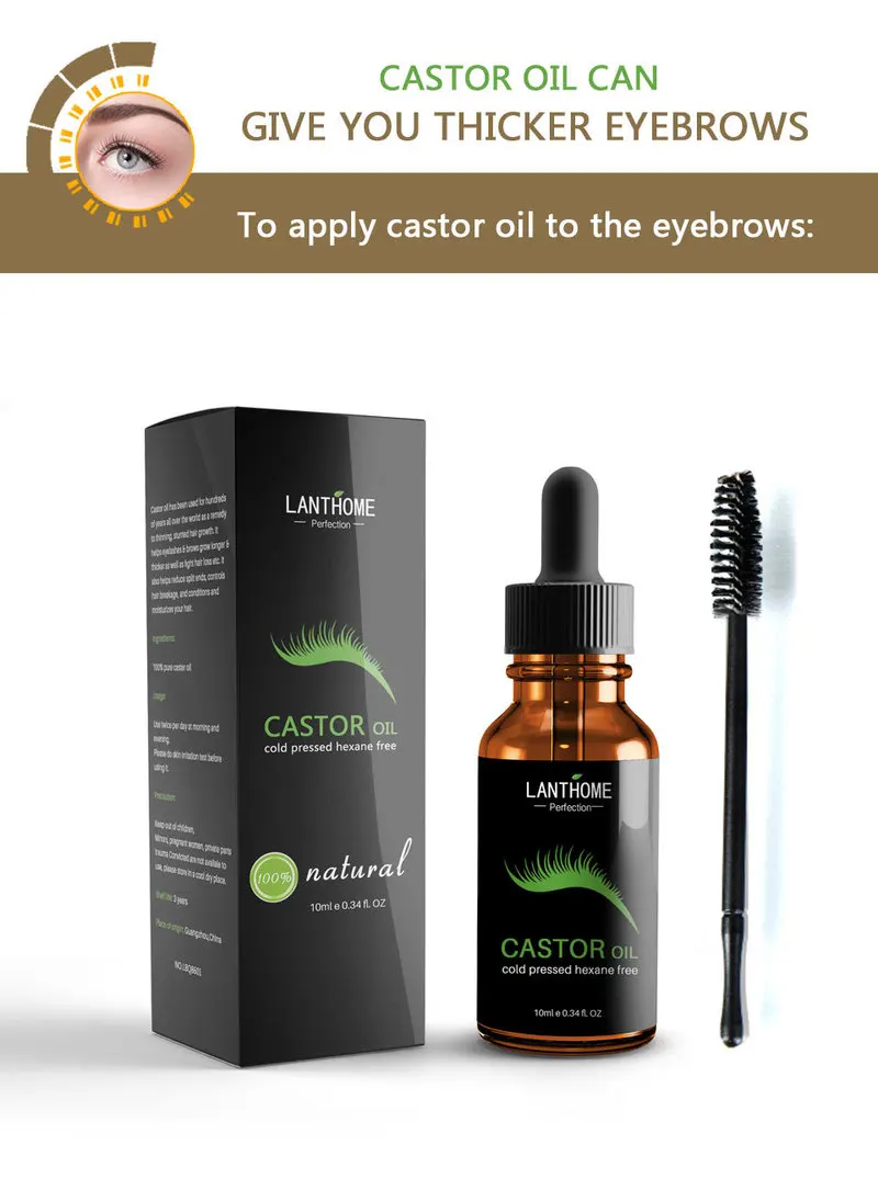 

Eyelash Growth Essential Oil Lash Lift Eyebrow Eyelash Growth Liquid Castor Seed Oil Mild Maintenance Nourishing TSLM1