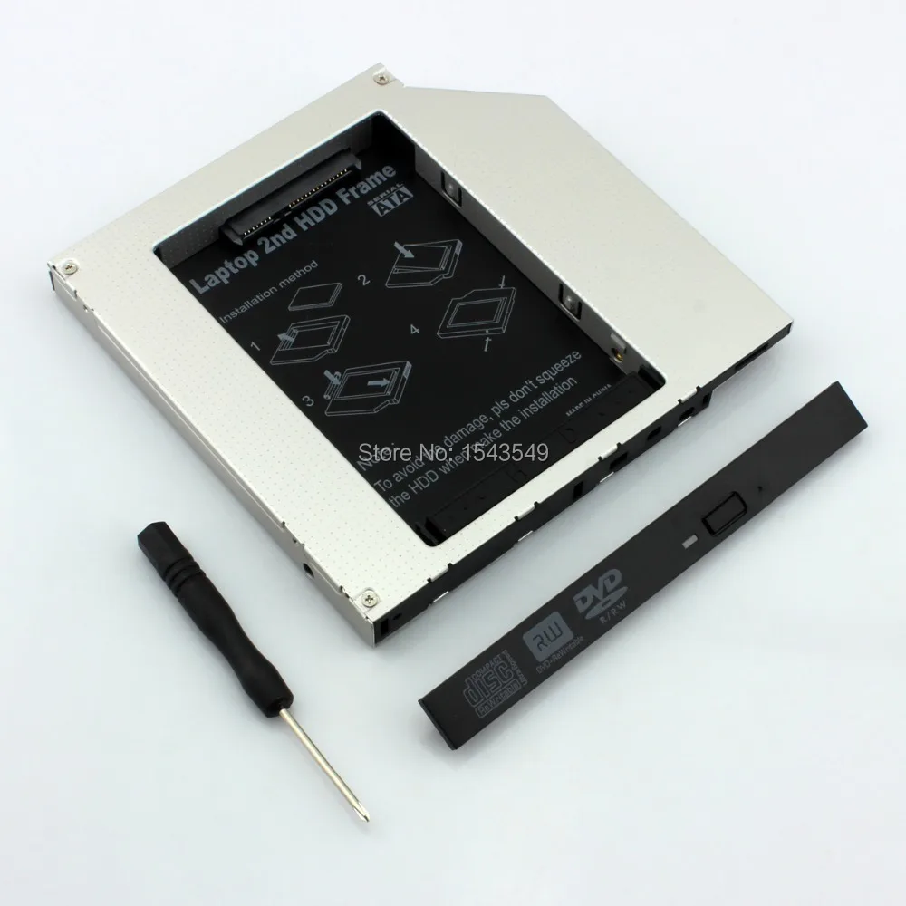 2nd HDD SATA Hard Drive Caddy Adapter for HP EliteBook 8560w 8570w