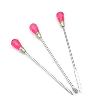 

3pcs 10cm Bubble Needle Jewelry Tools Stir Bar Accessories DIY Metal Stirrer Powder Spoon UV Resin Handmade Craft Muddler