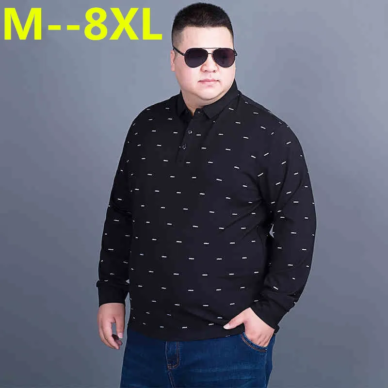 Новинка, большие размеры 8XL 7XL, мужские футболки, хлопок, против морщин, бренд, мужские дизайнерские повседневные однотонные футболки с длинными рукавами, Homme - Цвет: 1