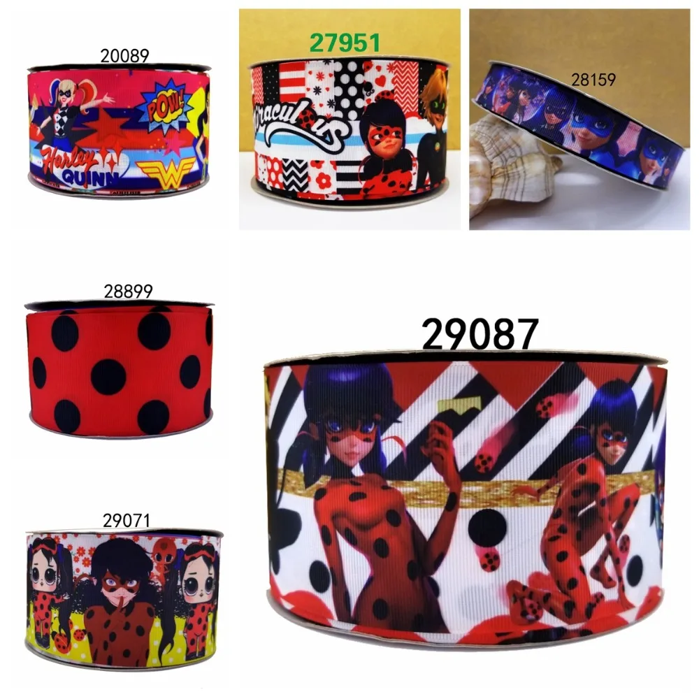 

Free shipping 50 yard cartoon printed grosgrain ribbon 29087