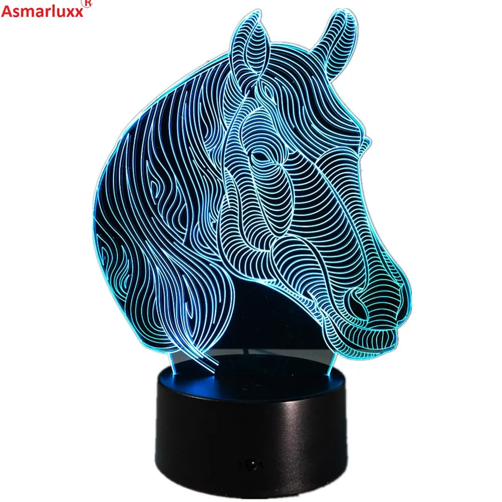 Buy Horse Led Nightlights Acrylic 7 Colors Changing