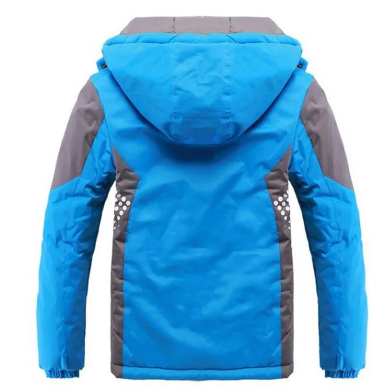 Kids Jackets Boy With Hooded Coat Outerwear For Girls Children 4-14 Years Raincoat Winter Waterproof