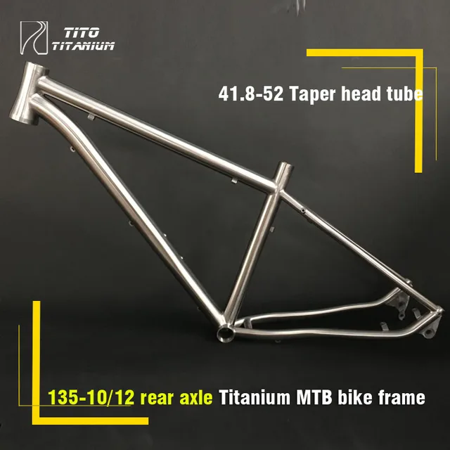 Cheap FREE SHIPPING !!! TiTo Titanium MTB bike frame 26``   27.5``  29`` hidden disc brake 135 Barrel shaft  bicycle