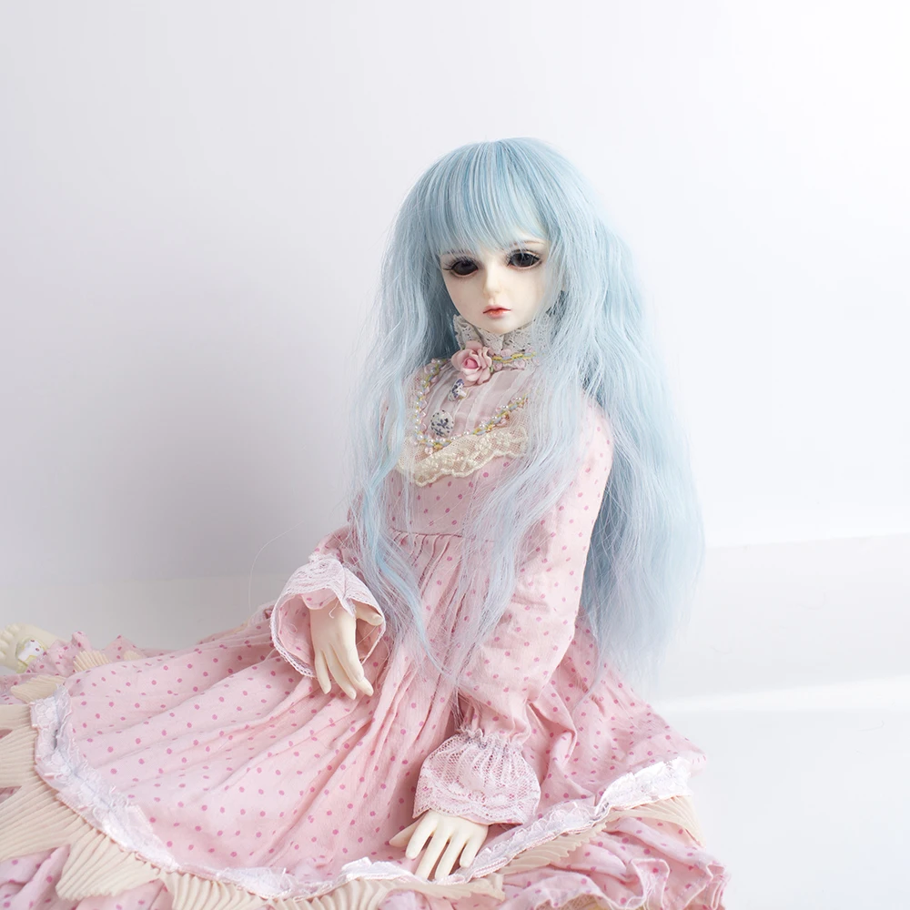 Куклы парики длинные вьющиеся светло-голубые волосы для Blyth/Pullip кукла с 25 см окружность головы