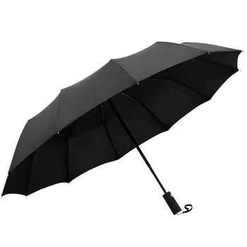 

Black Golf Umbrella Men Strong Windproof Automatic Long Umbrella Large Man And Women Umbrella High Quality Custom Logo 50ys017