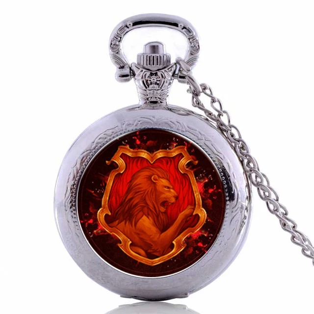 Harry Potter GRYFFINDOR Lion Mens Womens Quartz Pocket Watch Analog Pendant Neck Harry Potter GRYFFINDOR Lion Mens Womens Quartz Pocket Watch Analog Pendant Neck