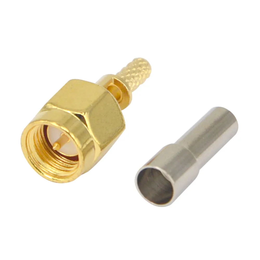 10 шт. Штекерный разъем SMA золотистый паяльник для RG316 RG174 RG188 LMR100 RG178 кабельный