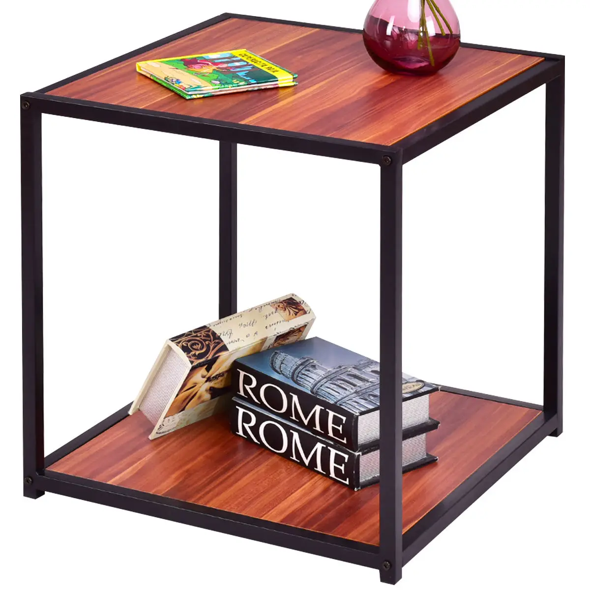 Giantex End Table Side Sofa Square Modern Coffee Tables Tea Stand Living Room Furniture Decor With Bottom Shelf HW55399 Giantex End Table Side Sofa Square Modern Coffee Tables Tea Stand Living Room Furniture Decor With Bottom Shelf HW55399