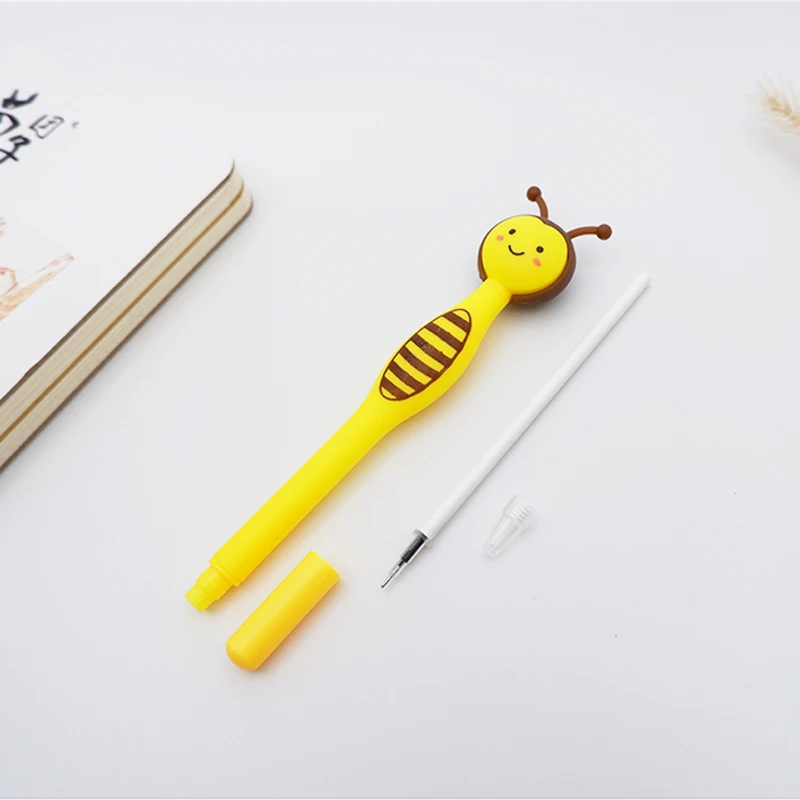 1X Creative Gel Pen Yellow bee Cartoon stationery Neutral pen canetas material escolar office school supplies papelaria