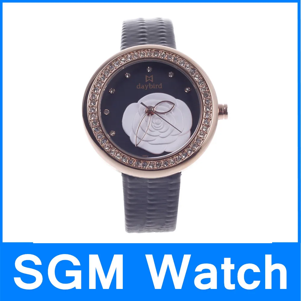 New Hot Sale Fashion GENEVA Rose Flower Women Watches Casual Leather Waterproof Quartz Ladies Rhinestone Sport | Наручные часы