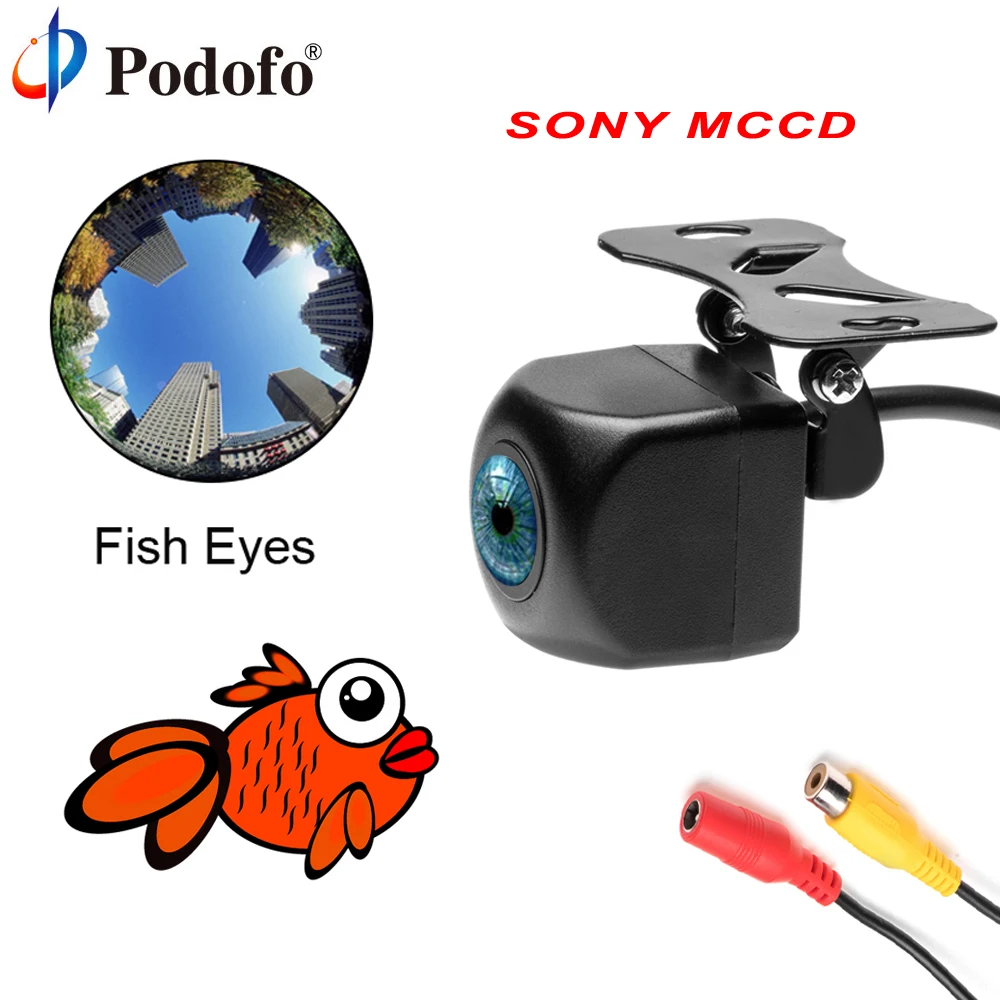 Podofo Rear View font b Camera b font SONY MCCD Fish Eyes Night Vision Waterproof IP68