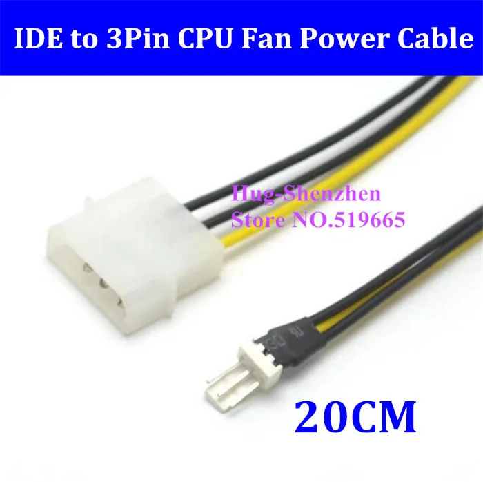 China Wholesale New 4 Pin Molex/IDE to 3 Pin CPU/Chasis/Case Fan Power