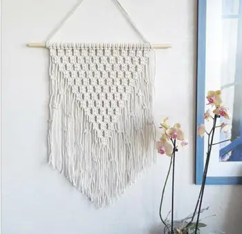 

2018 INS Nordic style children's room ornaments, pure cotton hand woven small tapestries, living room Bohemia wall hanging