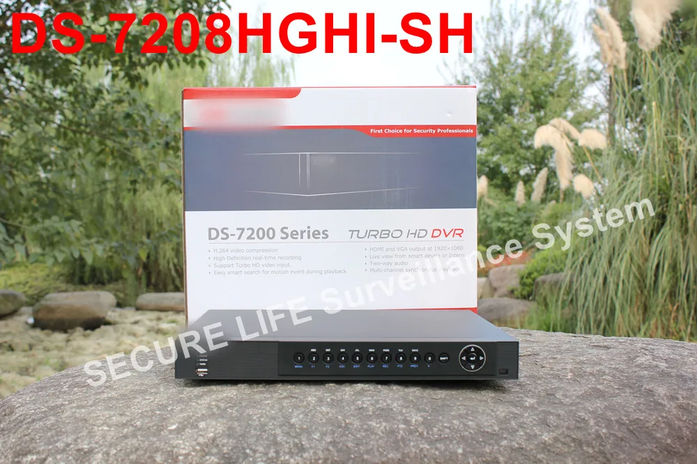  In stock English version DS-7208HGHI-SH 720P Turbo HD DVR 8ch Support HD-TVI/analog/IP camera triple hybrid 