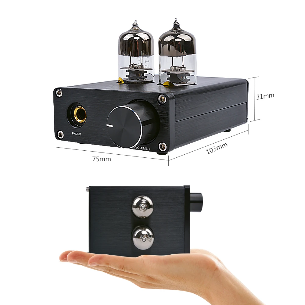 AIYIMA Portable Headphones Amplifier Audio Board 6J9 Tube Amp USB Decoding Preamplifier Earphone Amplificador De Auriculares