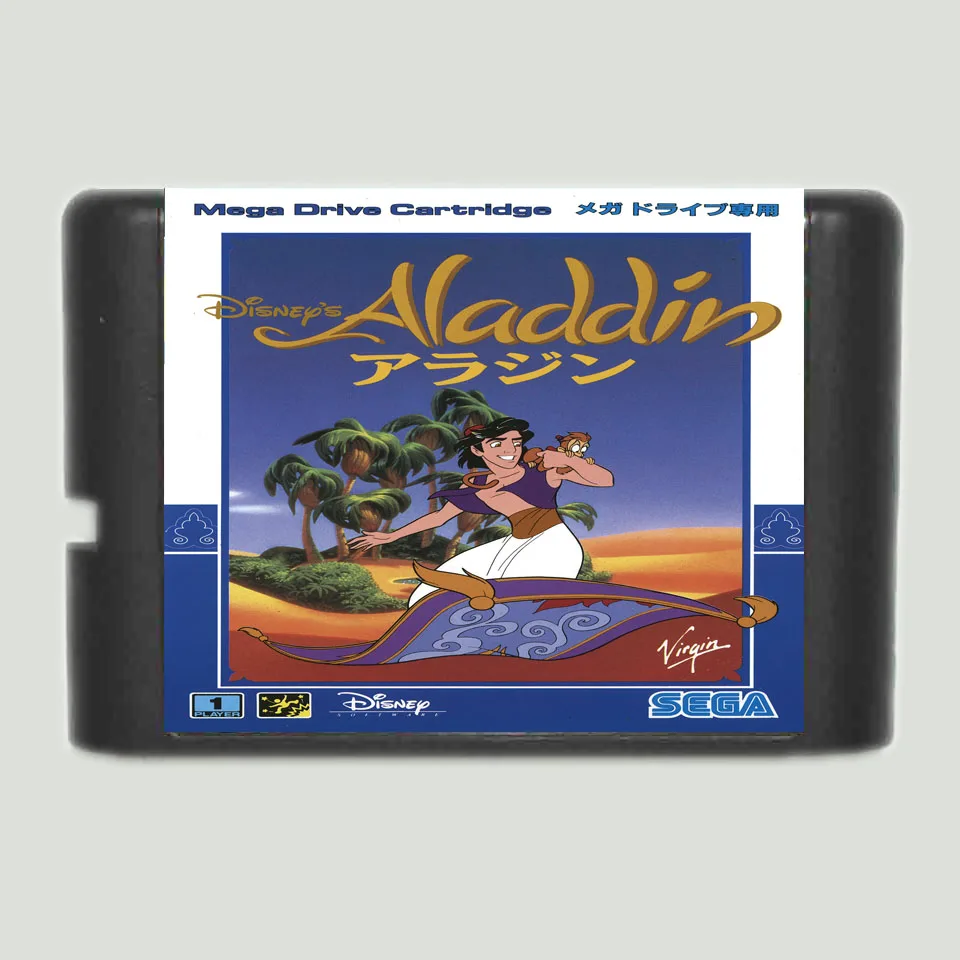 Aladdin 16 Bit Sega Md Game Card For Mega Drive For Genesis Memory Cards Aliexpress