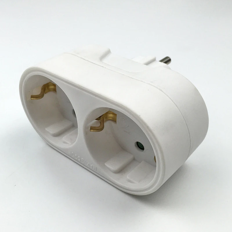 16A/250V Multiple Plug 2/3 Socket Power Strip Socket Distribution Adapter German Standard Multiple Conversion Plug Outlet