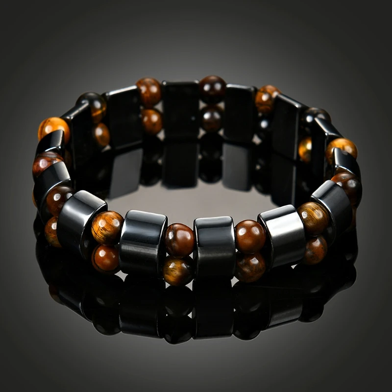

NEW Therapy Elastic Jewelry Elegant Jewelry Unisex Magnetic Hematite Bracelet Fashion Men Women Pain Relief