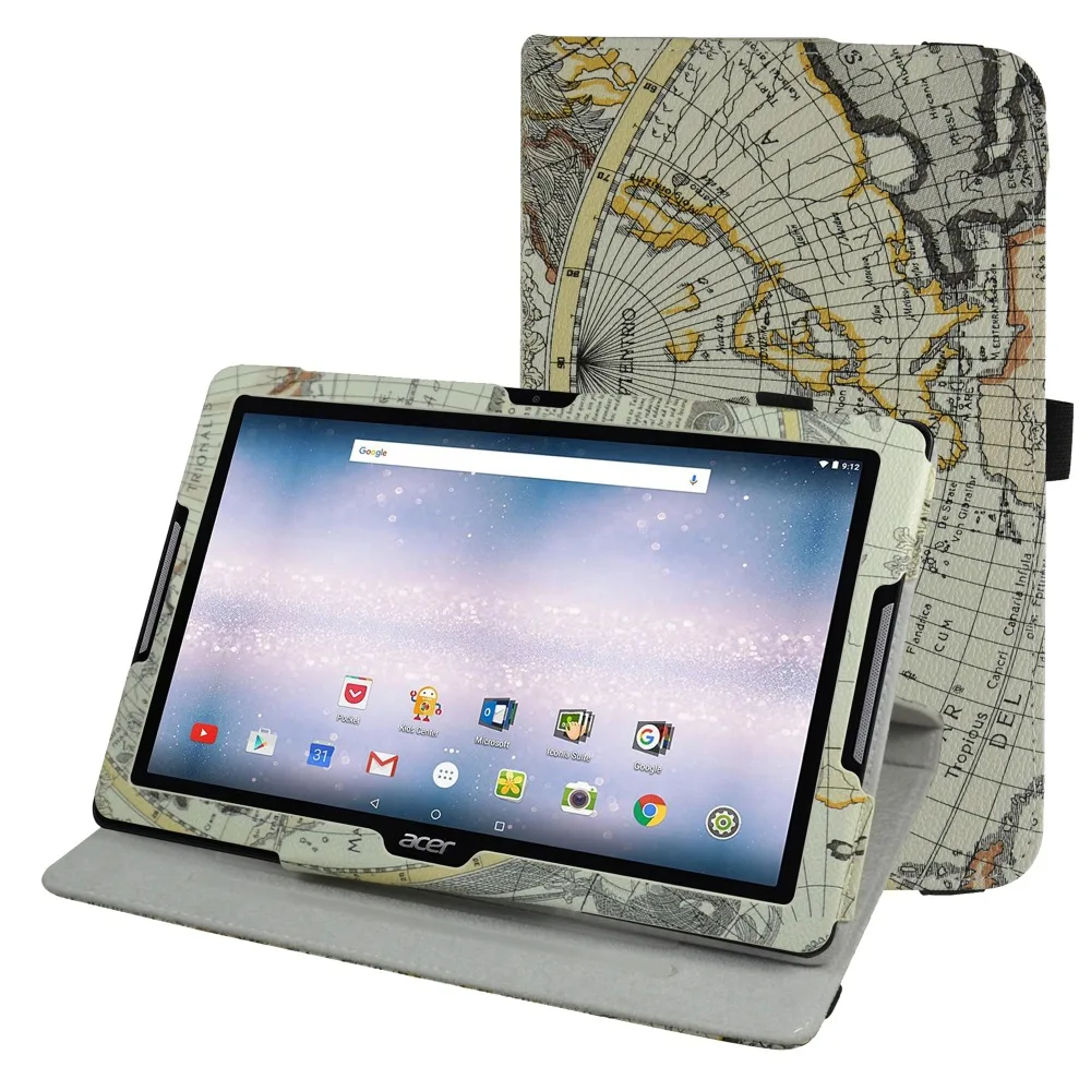 Кожаный чехол с поворотом на 360 градусов милый для 10 1 дюйма Acer Iconia One планшета