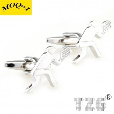 

Playing Tennis Cufflink Cuff Link 1 Pair Free Shipping Promotion